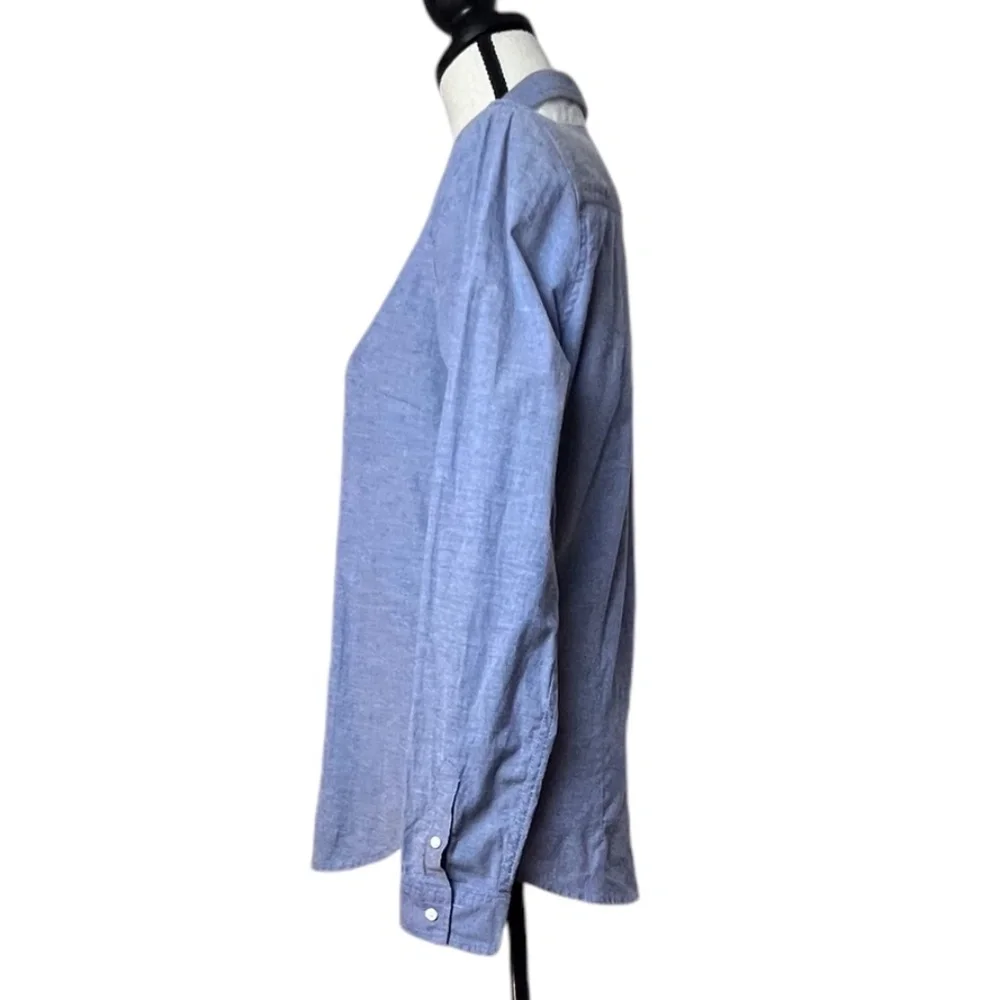 U.S. Polo Assn. Women's Botton Dn Long Sleeve Blue Collared Shirt SzM Pre-owned - Picture 3 of 8